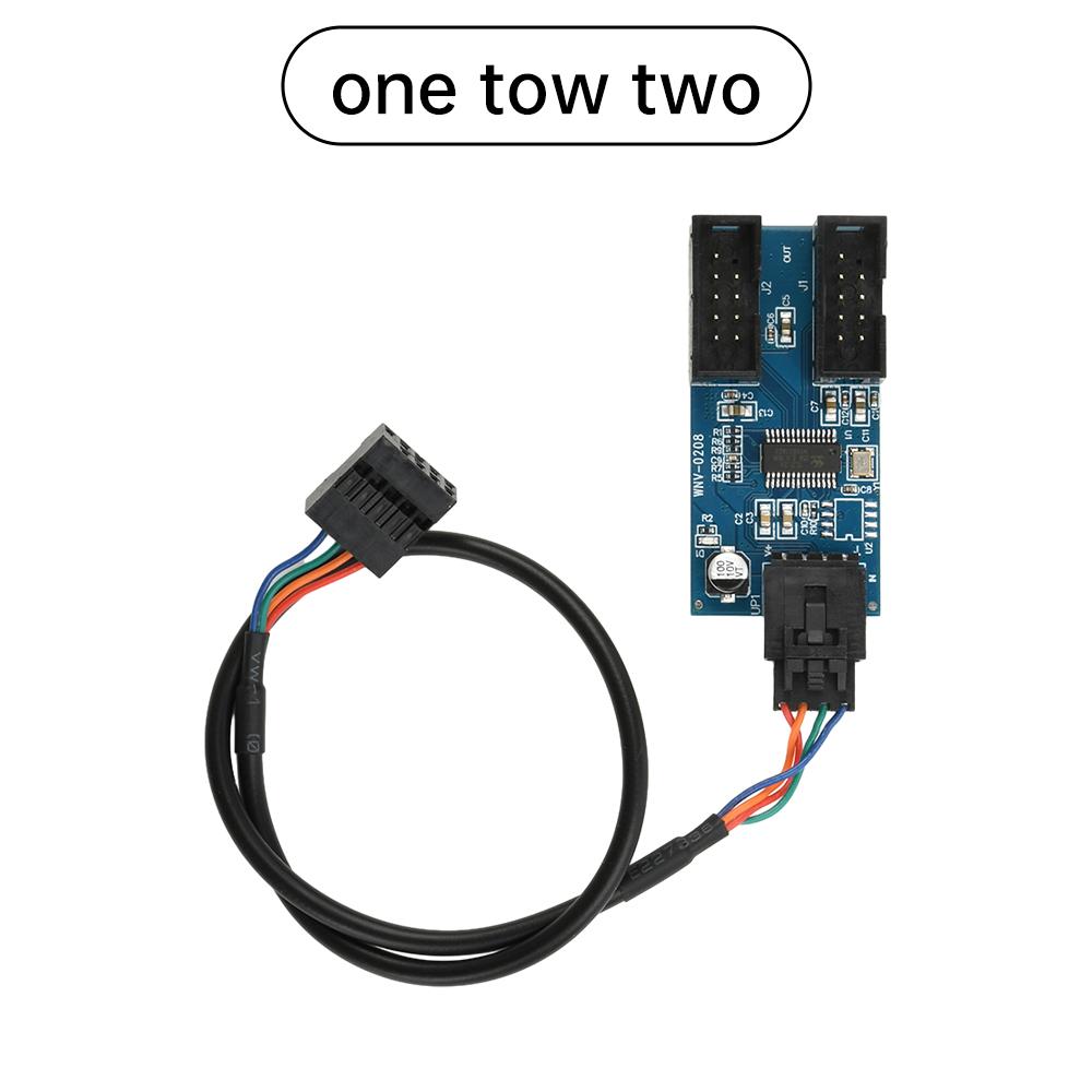 Разветвитель USB на 9 контактов для материнской платы, 1 на 2 разъема-розетки, удлинительный кабель-адаптер для 1-4 USB-хабов