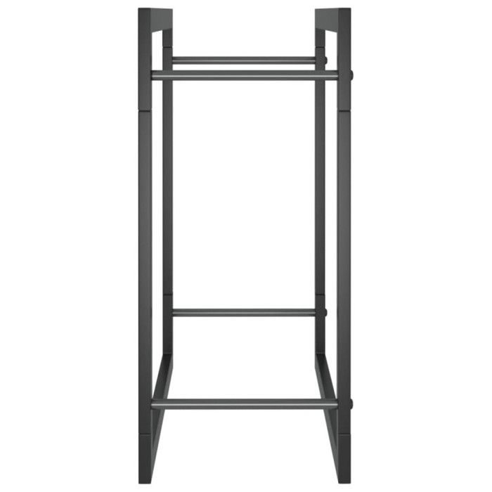 VidaXL Firewood Rack Matte Black 50x28x56 Cm Steel 350304
