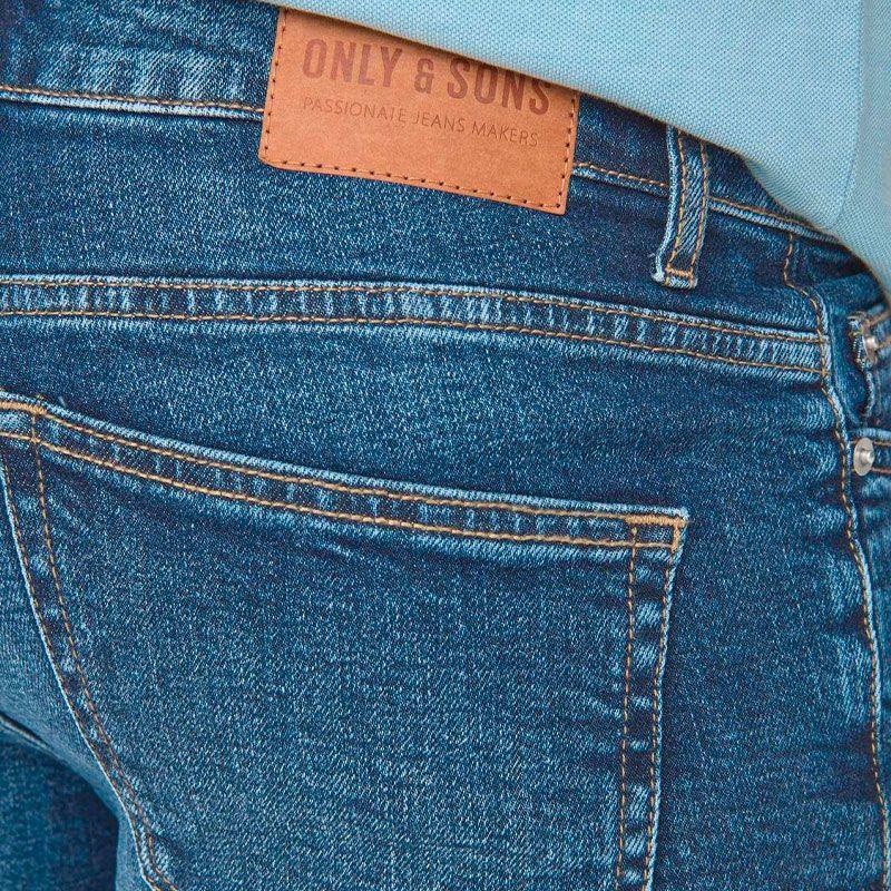 Мужские джинсовые шорты из стираного денима ONLY AND SONS