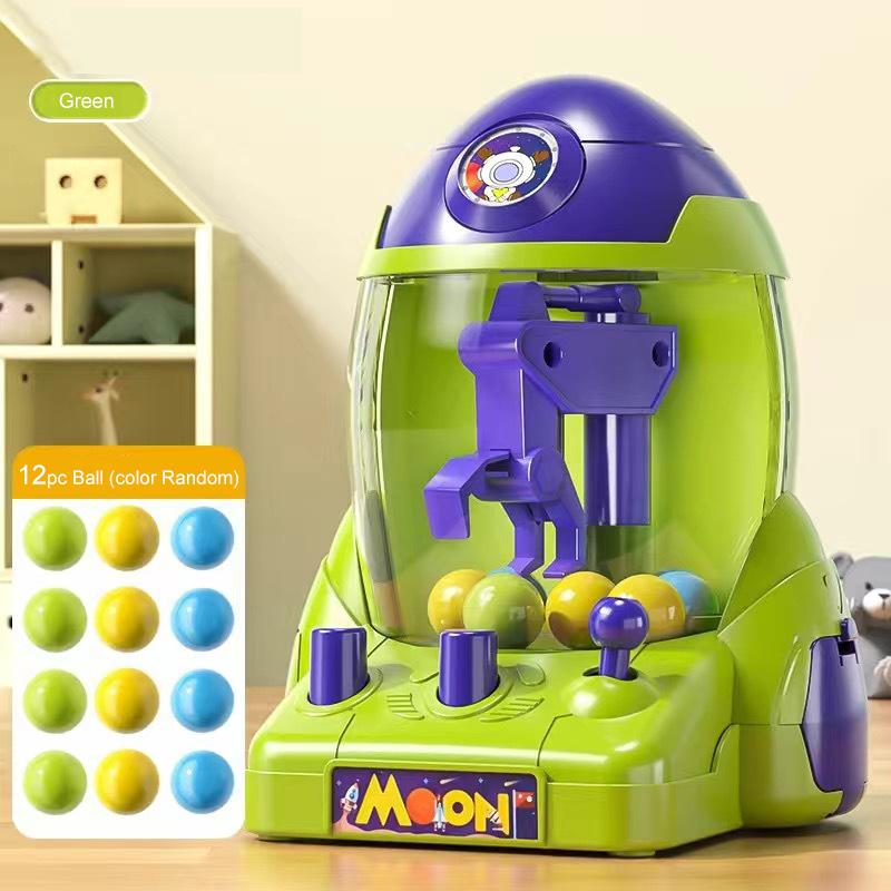 Mini Claw Crane Doll Game Machine Space Rocket Crawler, Ball Pincer, Egg Twister - Halloween/Christmas Gift To Win Prizes!