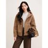 JUZUI Women's Maillard 100% Wool Sherpa Fleece Coat