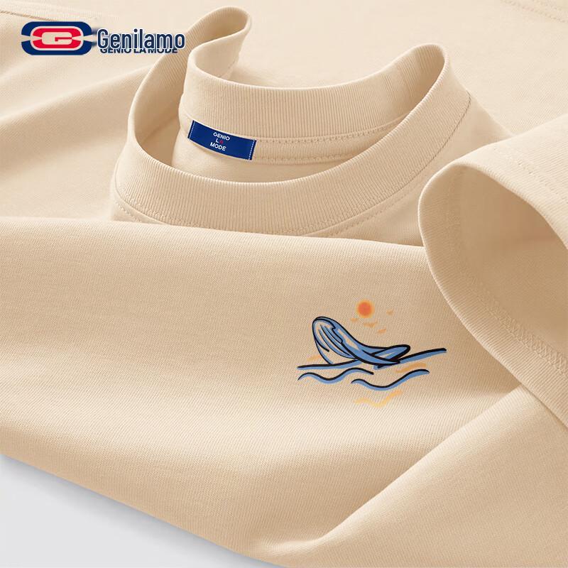 Мужская хлопковая футболка с графическим принтом свободного кроя GENIOLAMODE