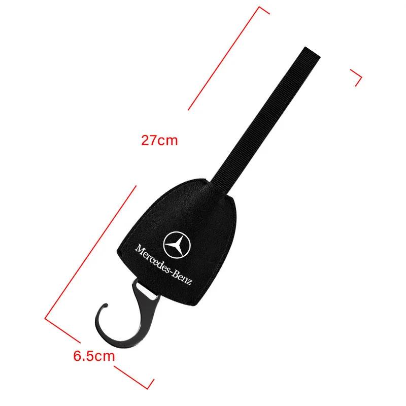 Leather Car Seat Back Hooks Portable Hanging Bag Rack Sticker For Mercedes Benz C350 C180 C200 C250 C300 C Class W204 W108 ABEFG1