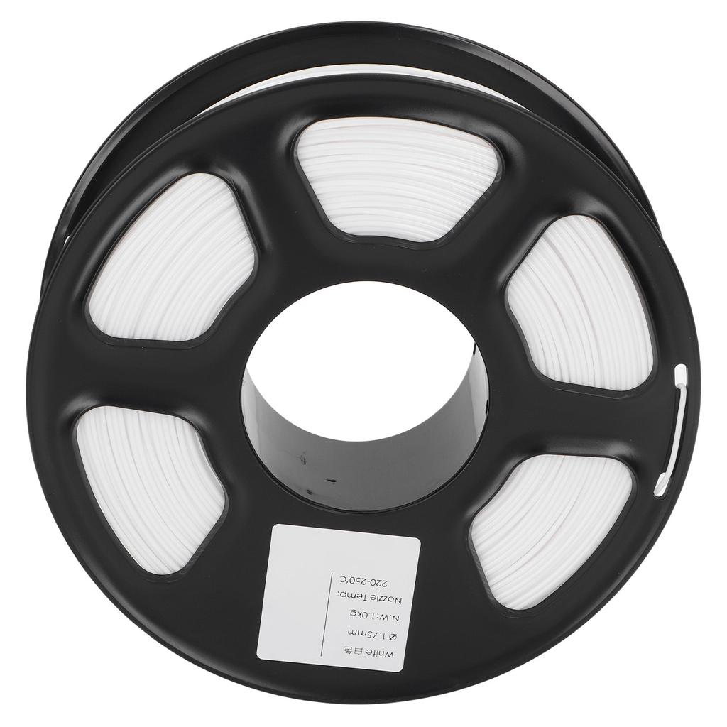 3D Printer Filament 1.75mm 2.2lbs Net Weight 220 to 250 Celsius Pure Color PETG Filament for Refilling Replacement