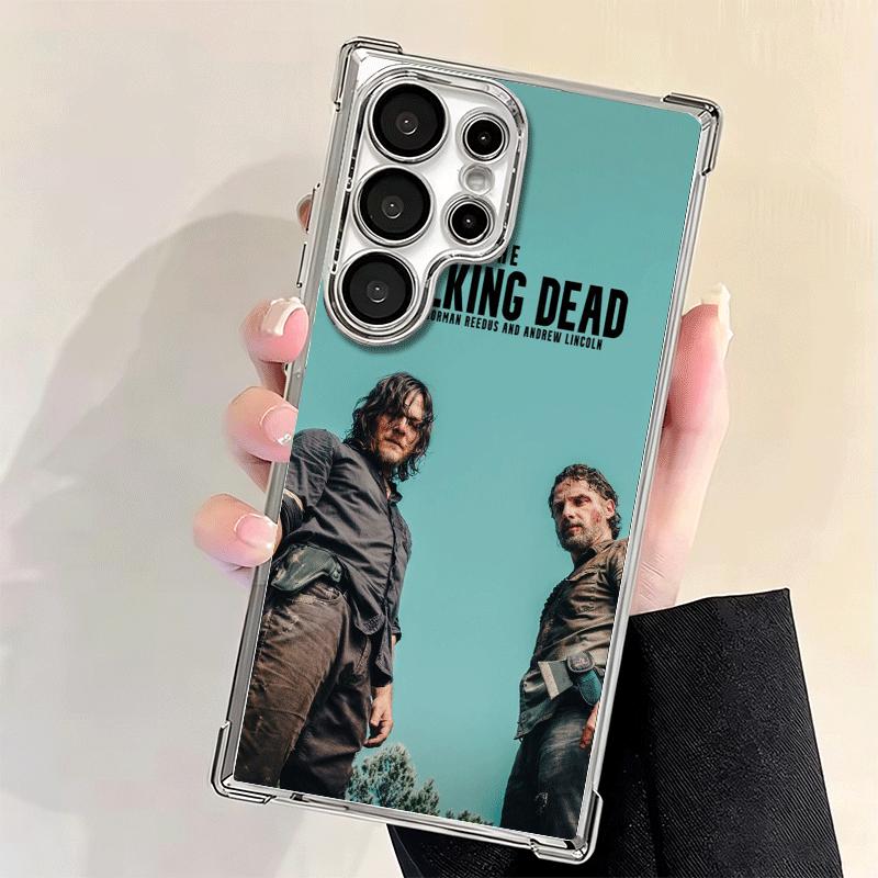 The Walking Deads Plating Phone Case For Samsung Galaxy S24 S25 FE S26 Edge S23 Ultra S22 S21 Plus S20 Anti-Fall Airabag Cover
