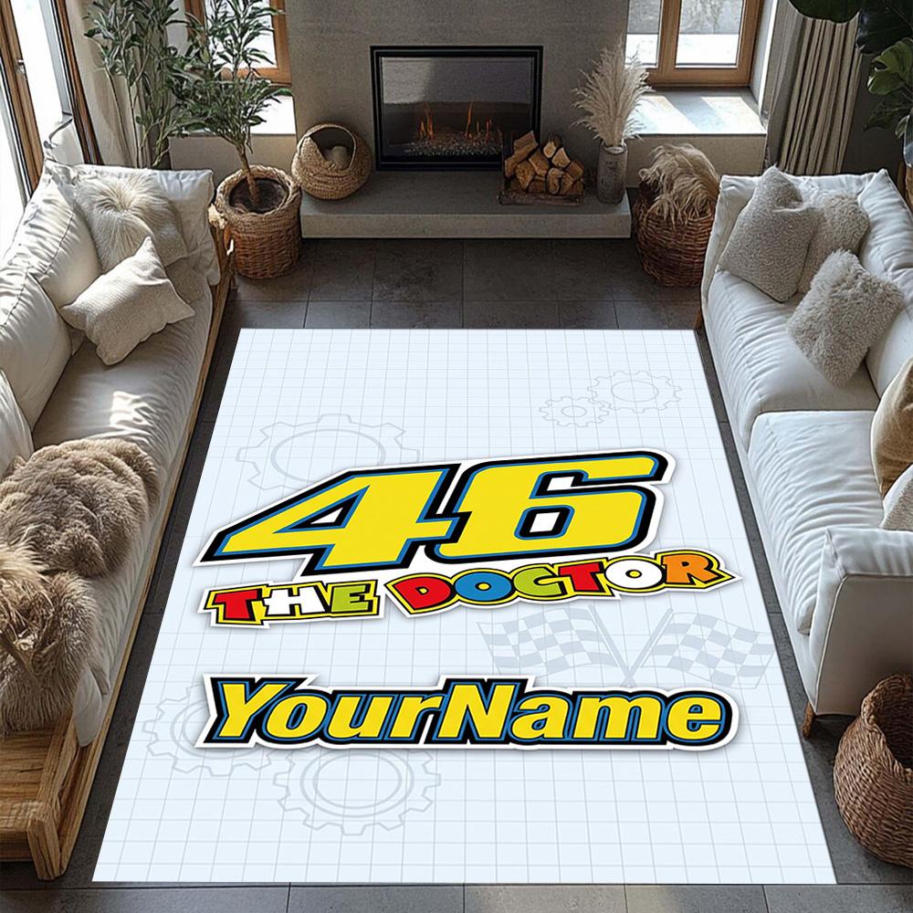 Doctor46 Customized Name Area Rug Design For Decorate Room Balcony Living Rooms Dining Room Antislip Carpet Office Home Decor Spiritual Gift