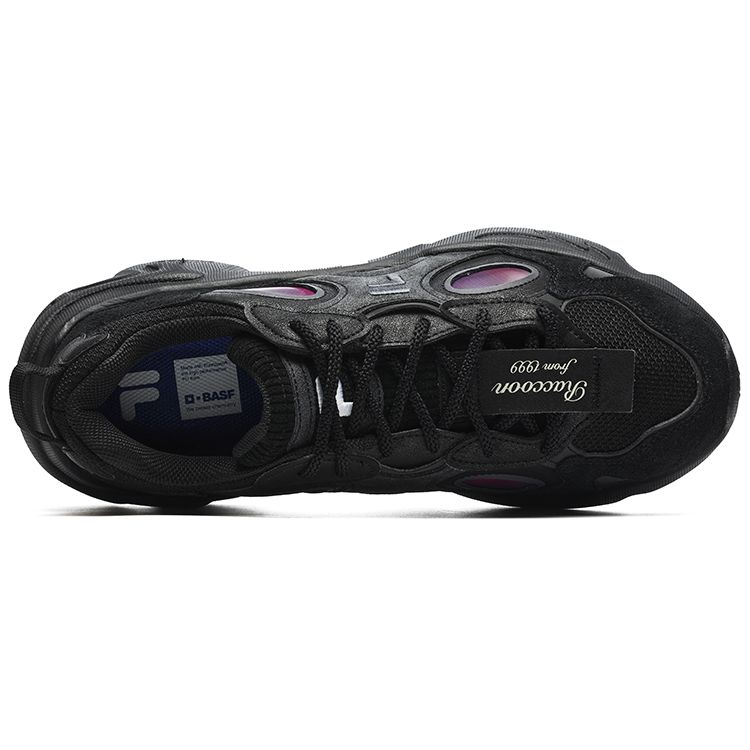 Fila Fusion Трендовые спортивные кеды Raccoon Lifestyle Низкие Мужские кроссовки Черный T12M241117FBP