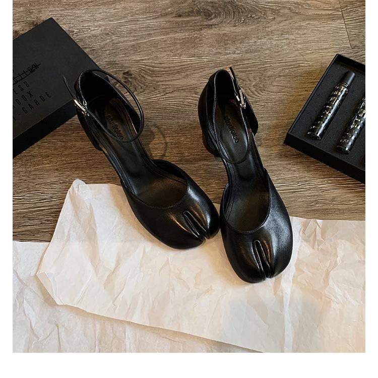 Современные туфли на каблуках женские круглые туфли на высоком каблуке из кожи квадратные туфли с раздвоенным носком туфли весна-лето сандалии туфли Мэри Джейн каблуки женские