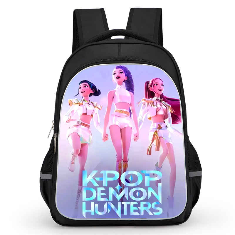 Cartoon School Bags For Boys Girl,16In School Backpack With Double Zipper Pocket,K-Ppop Kids Bags For Pupil Students, Best Gift
