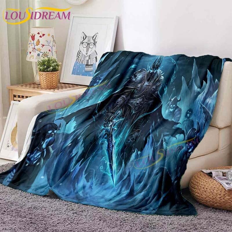 Одеяла World of Warcraft, классические игровые одеяла, одеяла с художественным принтом, фланелевые одеяла для кровати, дивана, вечеринки, детский подарок для взрослых