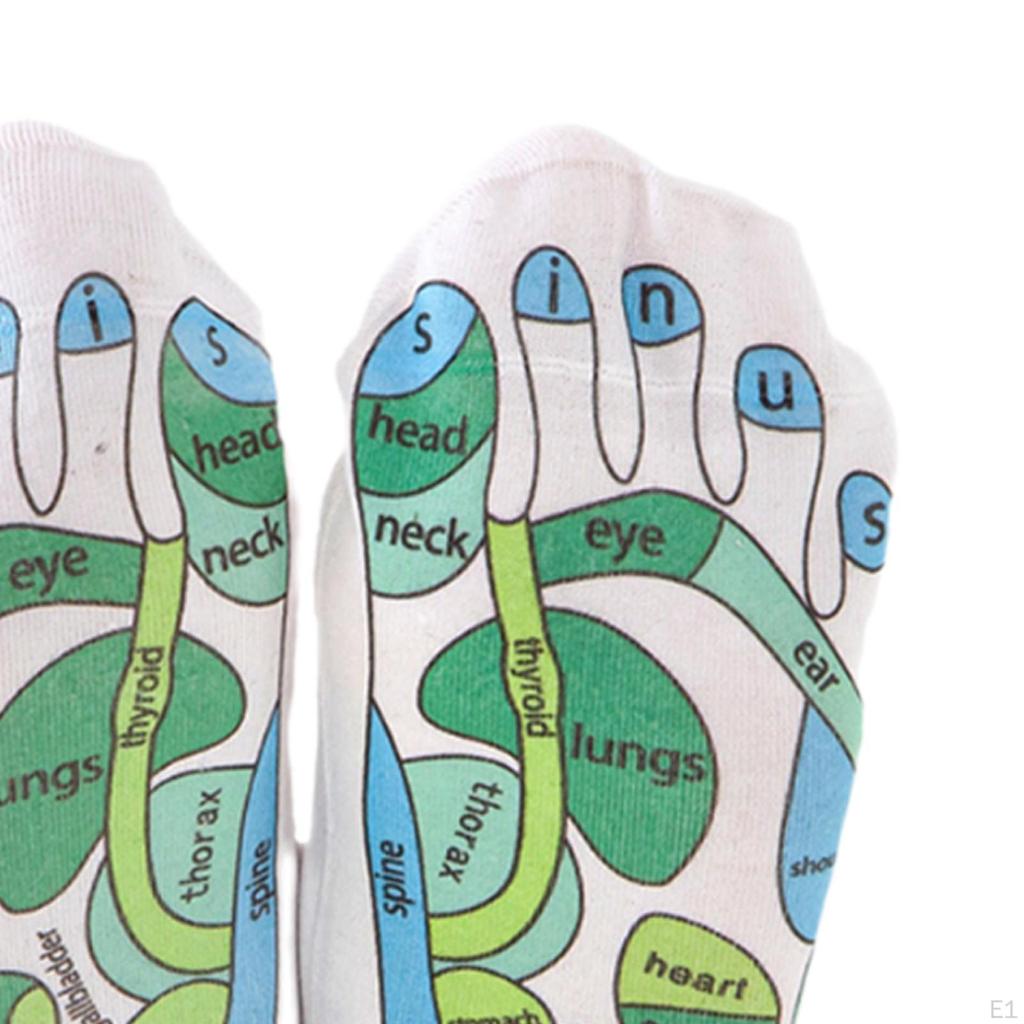 4 Pieces Acupressure Reflexology Tools Set Acupoint Socks Reusable with Point Pen Hand SPA