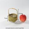 Маленькая плетеная из бамбука ручная корзина для хранения имбиря и чеснока, декоративный полый дизайн
