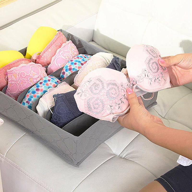 3Pcs Storage Drawer Organiser Storage Box Tidy Socks Bra Ties Draw Divider Underwear Box