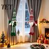 Gnome Curtain Tiebacks Christmas Plush Buckle, Scandinavian Santa Doll Tiebacks, Faceless Ornaments Dwarf Holdback Fastener for Holiday Home