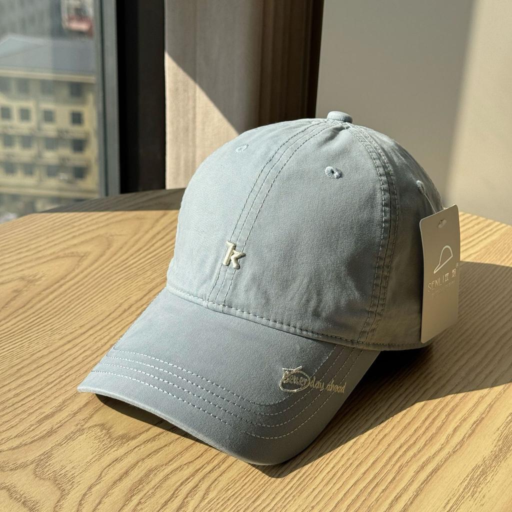 Fashion Hat Korean version of simple letter embroidery baseball cap women's face small versatile sun protection cap unisex spring and summer models
