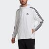 Adidas 3-полосная ветровка с капюшоном, мужская верхняя одежда, белая H14625