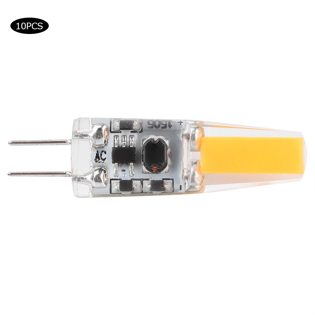 10 шт. бытовая мини G4 силиконовая светодиодная лампочка 1,5 Вт AC12V для освещения автомобиля, шкафа, отеля