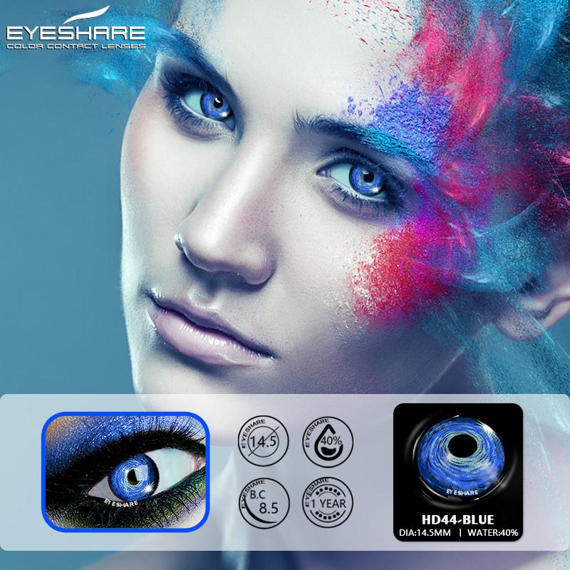 Eyeshare Косплей Фиолетовый Цвет Контактные Линзы для Глаз Синие Линзы Colorcon Аниме Coser Линзы Макияж Глаз Pupilentes