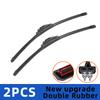 Wiper Blades for Genesis G70 GV70 2002-2019 Front Double Rubber Strip Wiper Blade Windshield Brushes Windscreen Window Accessories
