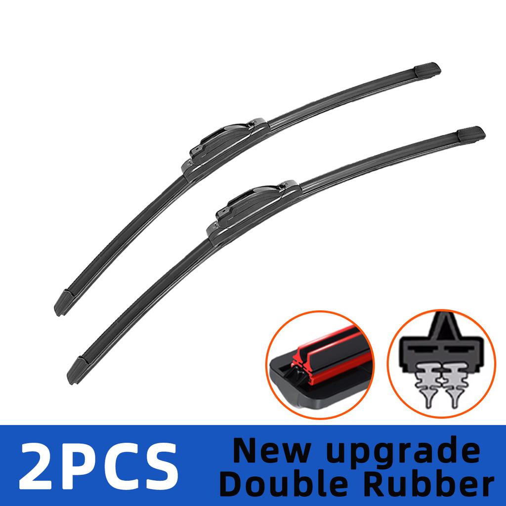 Wiper Blades for Genesis G70 GV70 2002-2019 Front Double Rubber Strip Wiper Blade Windshield Brushes Windscreen Window Accessories