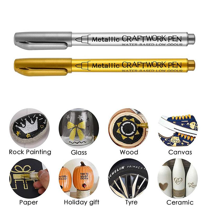 Металлический маркер-краска Нетоксичный перманентный маркер Маркер для DIY-арта