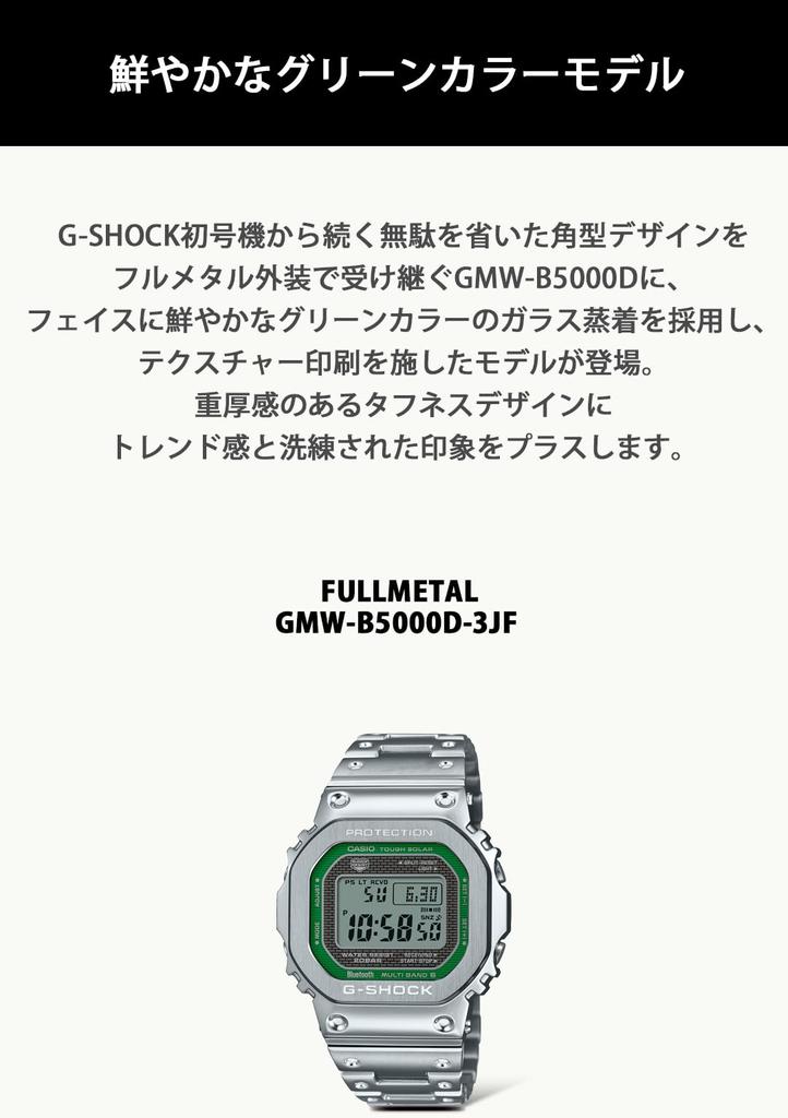 Watch Full Metal Bluetooth Equipped with Radio Solar Silver [Casio] G-Shock [] GMW-B5000D-3JF Men's