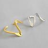 Smooth Irregular Waves Gold Ring Geometric Open Finger Ring for Minimalist Accessories Gift