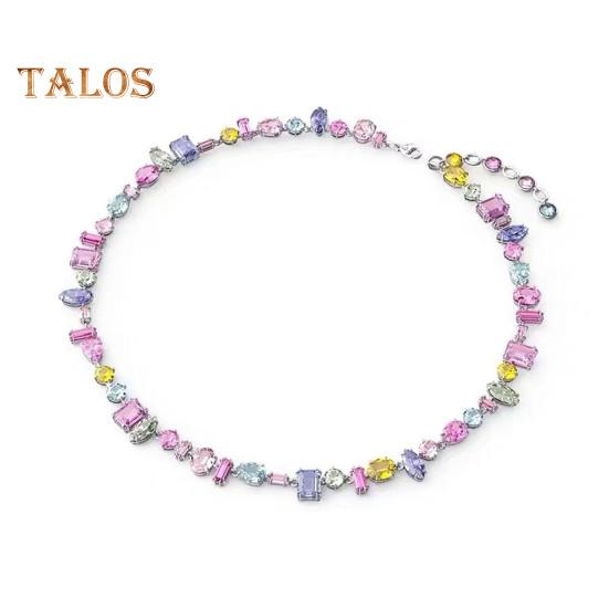 Женский браслет, ожерелье, разноцветный, конфетного цвета, кубический цирконий, регулируемая длина, женские украшения, подарок на День матери, праздники, свадьбы