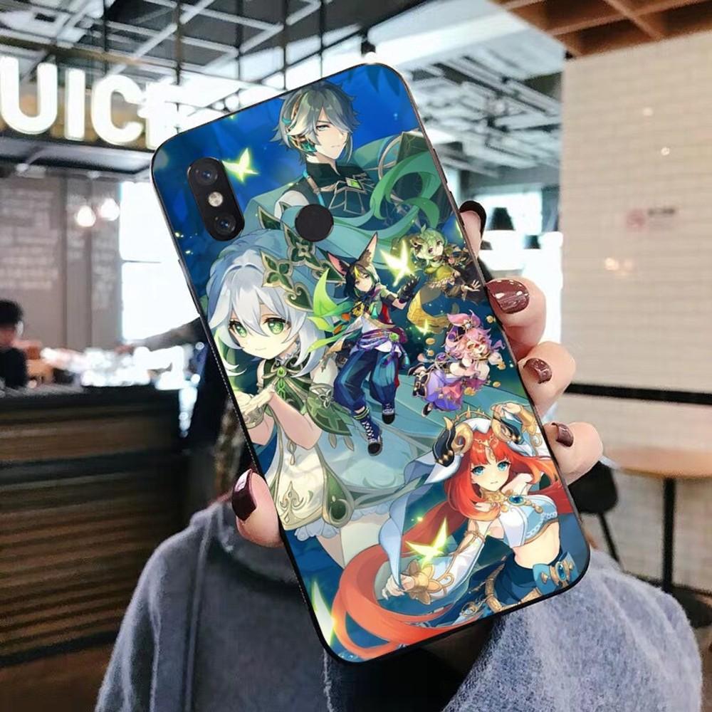 Genshin Impact Anime Phone Case For Xiaomi Mi 5X 8 9 10 11 12 Lite Pro 10T PocoX3pro PocoM3 Note 10 Pro Lite