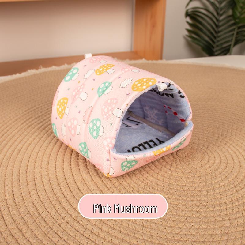 Дышащее хлопковое спальное гнездо для хомяков, морских свинок, попугаев и птиц - Уютное укрытие