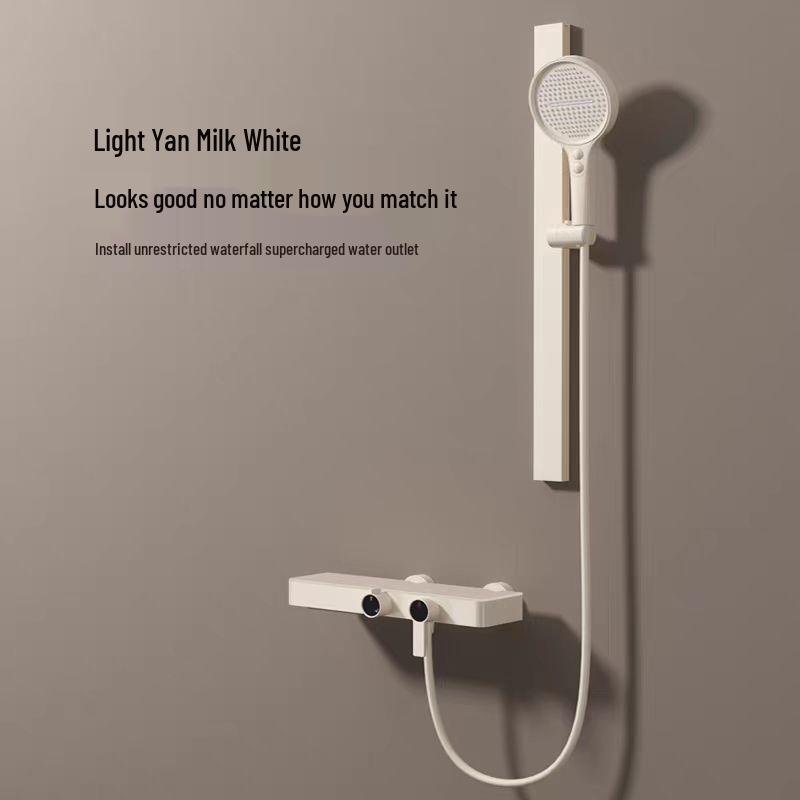 Роскошная полностью медная лейка тропического душа с большой полкой и регулируемым контролем температуры