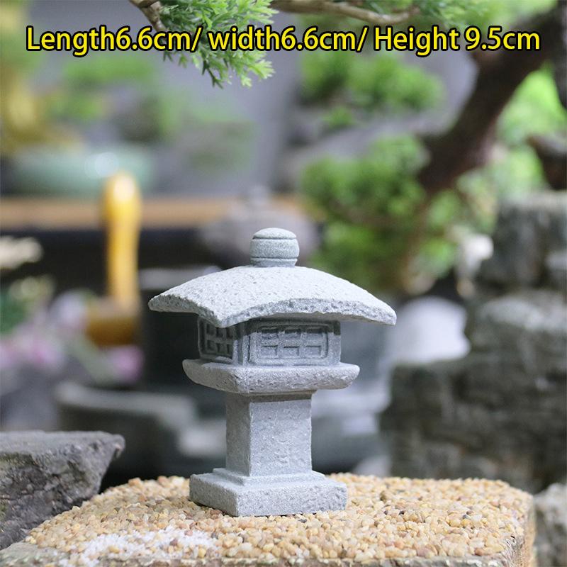 Ретро беседка китайская башня фонари мини пагода модель китайский дзен мини фэншуй миниатюрная статуэтка песчаник домашний сад декор