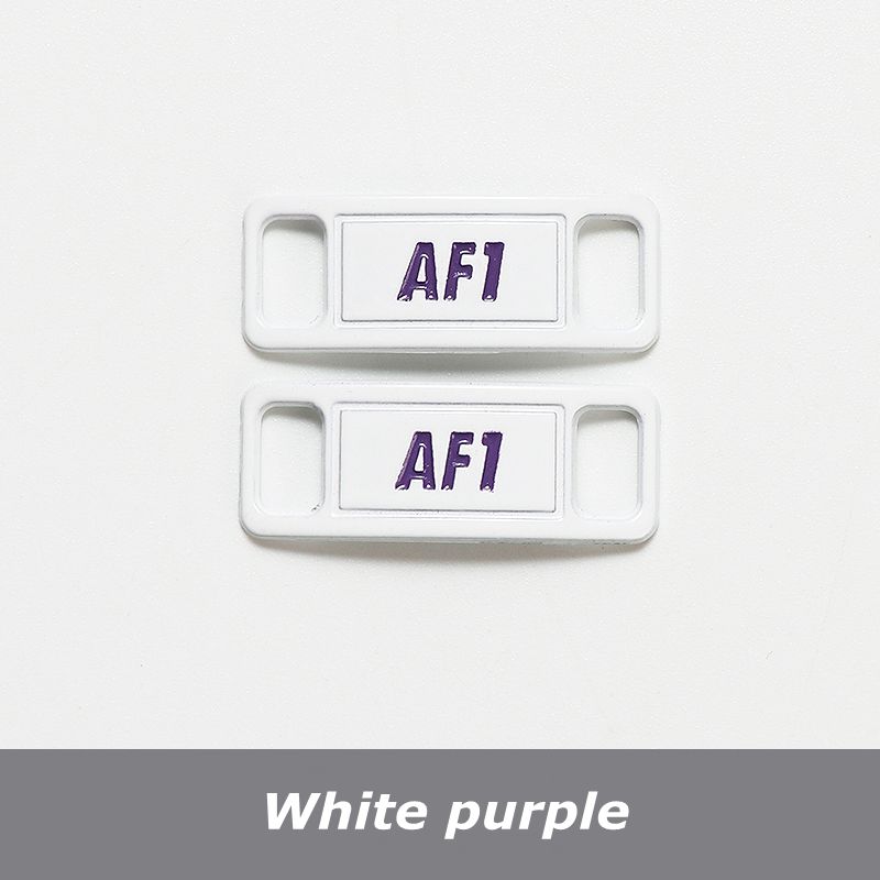 NO.8 2Pcs Metal Shoelaces Buckle AF1 Shoe Decoration Suitable for All Shoes Sneakers Shoes Accessories Flat Shoelace Buckle