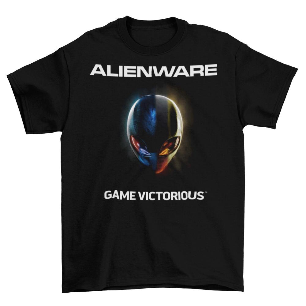 Игровая футболка Alienware Victorious Хлопок Унисекс Взрослый Area 51 Игровой ноутбук Новый