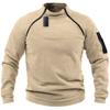 Stand Collar Men's Hoodie Autumn and Winter Warm Loose Solid Color Outdoor Warm Breathable Tactical Men's Wear