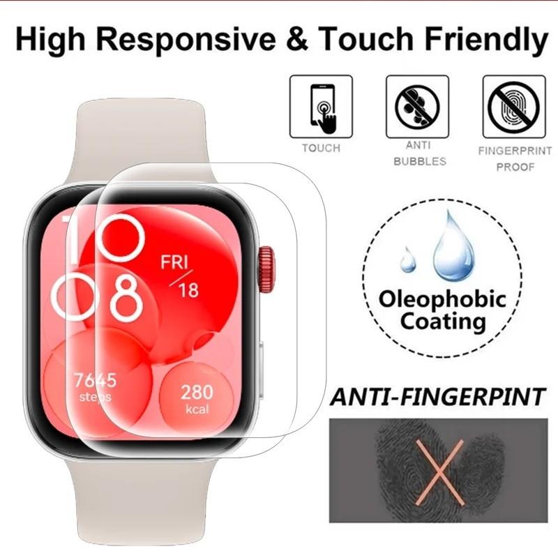 1-3Pcs Soft TPU Hydrogel Film For Huawei Watch Fit 3 Screen Protector For Huawei Watch Fit3 Full Coverage Protective Films Cover