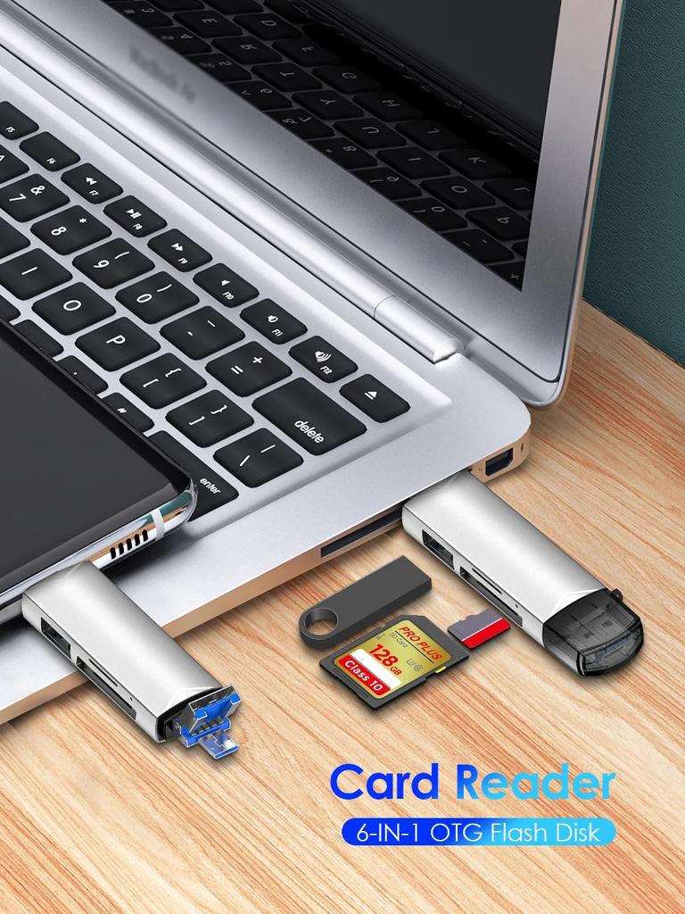6-в-1 OTG Многофункциональный USB 3.0 Картридер U-диск TYPE-C/USB/TF/SD Флеш-накопитель Карта памяти для Адаптера Телефона Ноутбука Компьютера