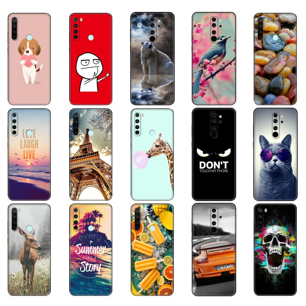 Чехол для xiaomi Redmi Note 8T, мягкий силиконовый чехол для xiaomi Redmi Note 8, чехол T Fundas для Redmi Note 8 PRO, черный чехол из ТПУ
