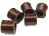 Лот из 5 шт. Полиамидная коричневая катушка для стегальной машины с металлическим шитьем