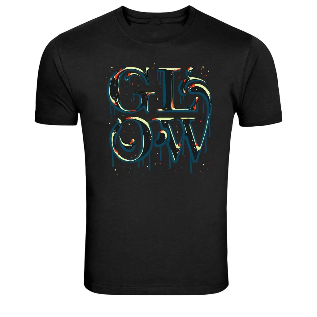 Графическая футболка Street Style с неоновой типографикой Glow Drip