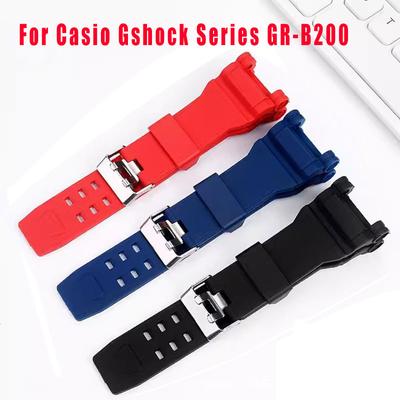 Для часов Casio Gshock Series GR-B200 ремешок для часов мужской водонепроницаемый силиконовый ремешок для часов GR-B2001B специальный вогнутый резиновый ремешок