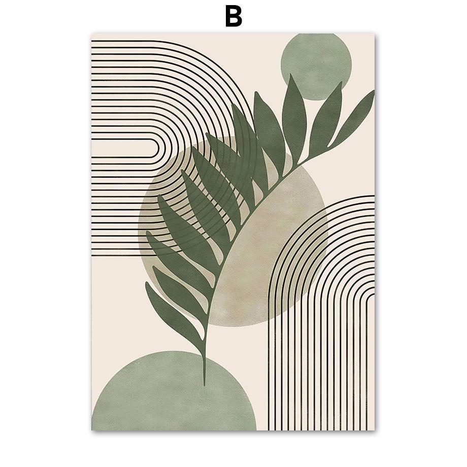 Matisse Green Leaf Coral Geometry Flower Market Posters And Prints Wall Art Canvas Painting For Living Room Decorative Pictures