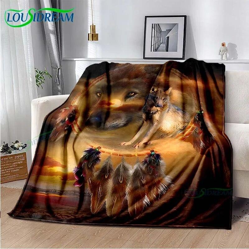 Wolf Throw Blanket Kids Game Sofa Blanket Adults and Children Blanket Blanket for Bed Picnic Blanket Blankets for Beds