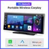11.26 Inch IPS Touch Screen Multimedia Video Player Portable 4K DVR Wireless CarPlay/Android Auto Dual Lens Driving Recorder