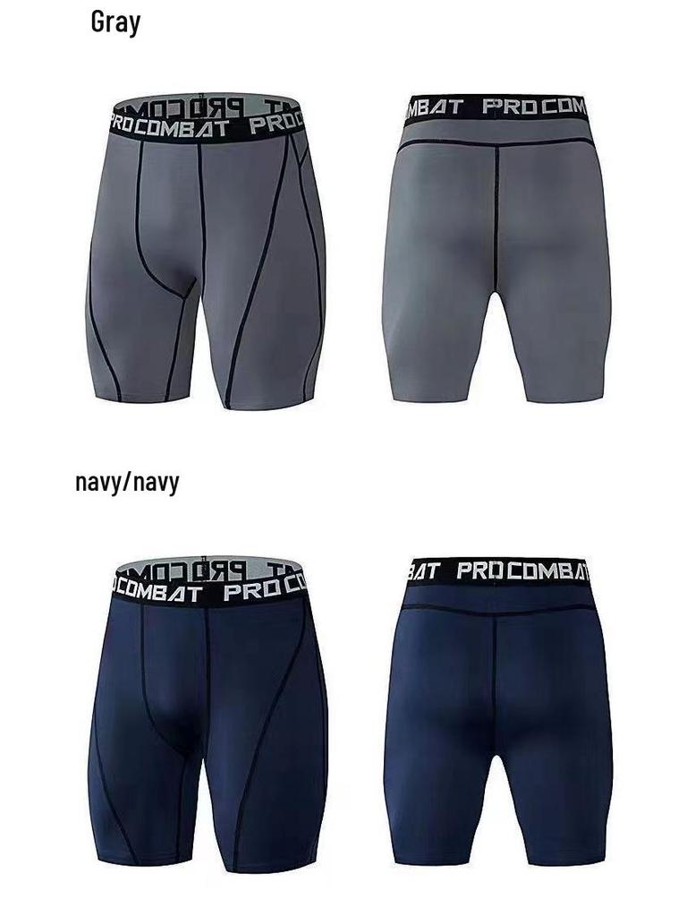 Cross-border Quick-Drying Elastic Fitness Shorts for Sports: Football, Basketball, Running