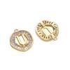 Copper Zirconium Inlaid 26 Letter Pendant For DIY Jewelry Making Craft Accessories