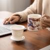 Auspicious Dragon Ceramic Tea Mug with Infuser and Lid