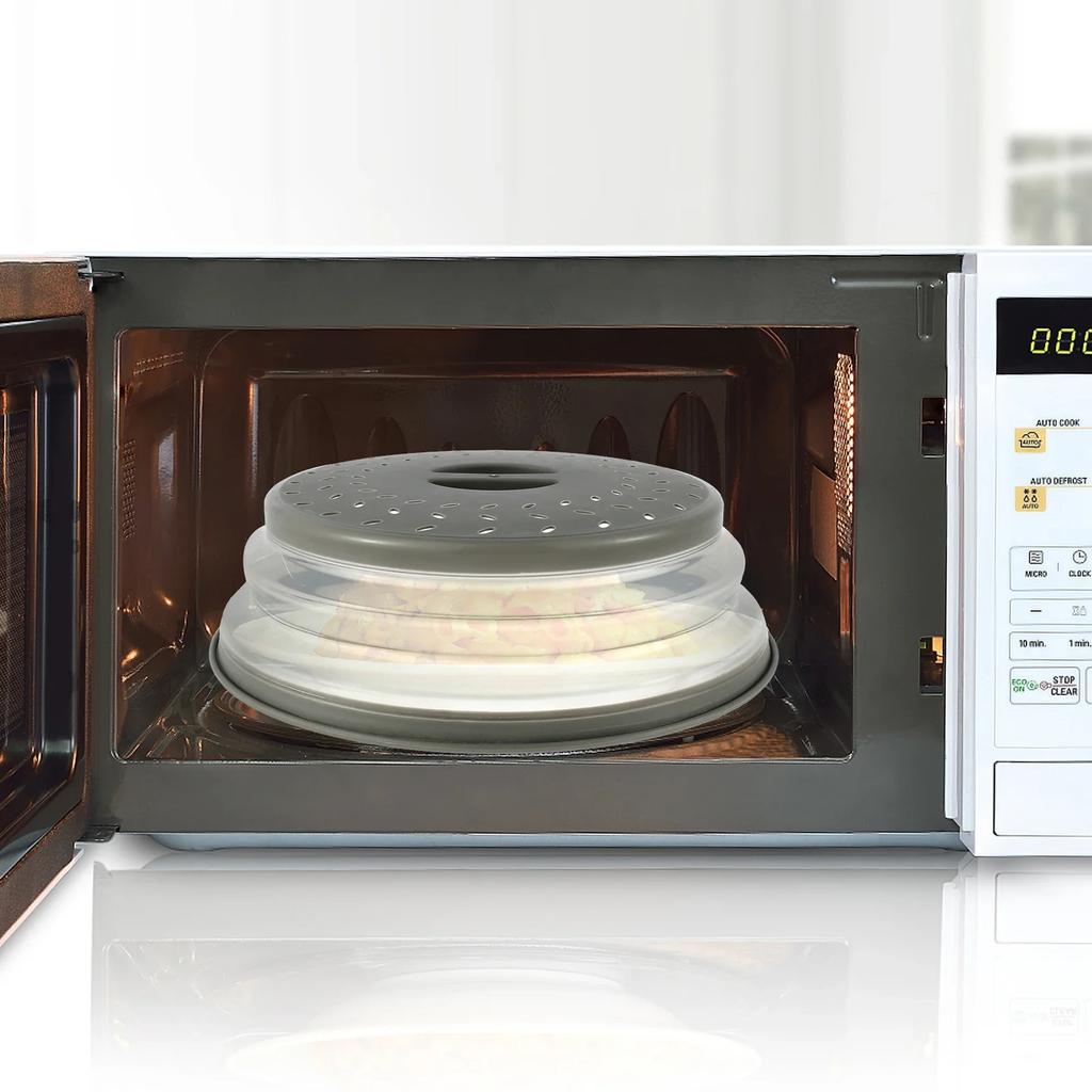 Collapsible Food Plate Cover Drainer Basket Microwave Splatter Cover Microwave Heating Splash-proof Cover Kitchen Cooking Lid