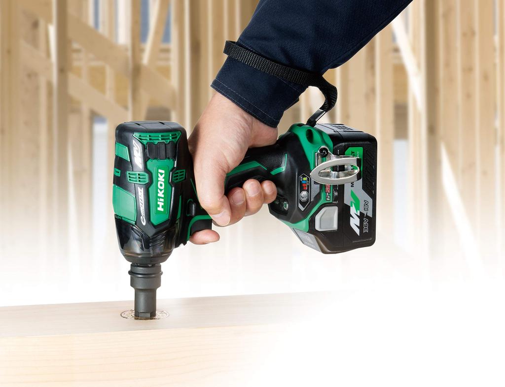 HiKOKI Cordless Impact 36V with Two Batteries and a Quick Wrench, Multi-Volt, Rechargeable, Lithium-Ion Charger, WR36DC(2XP)