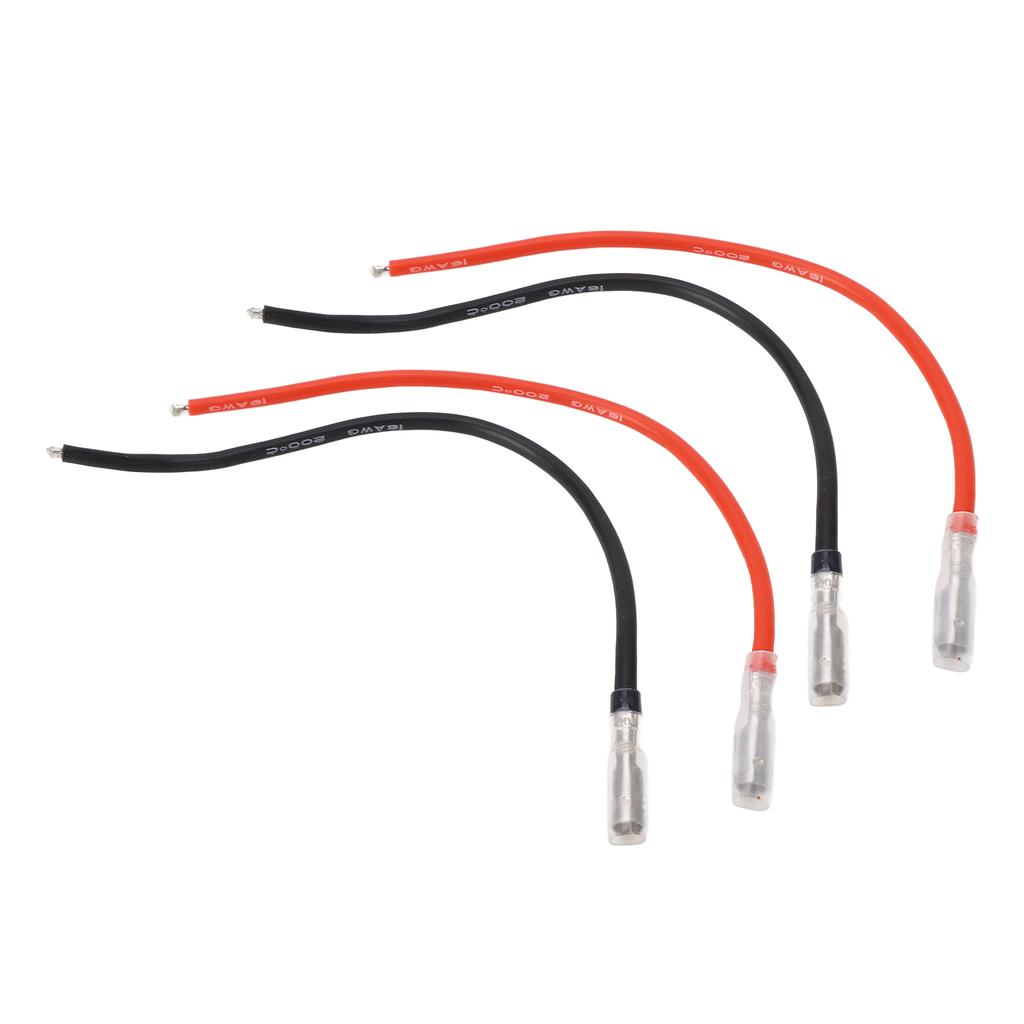 10шт RC щеточный моторный кабель черный красный 4 мм банановый разъем 16AWG силиконовый провод для Axial Scx10